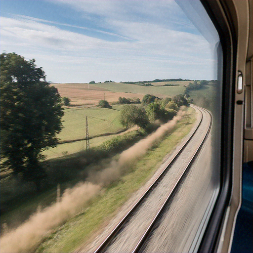 Tranquil Journey Through a Blurred Landscape