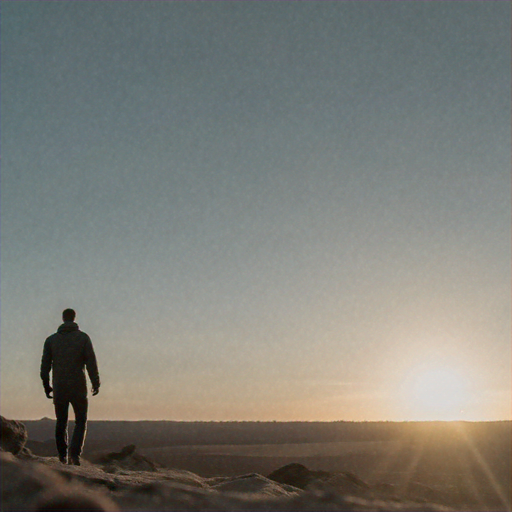 Silhouetted Solitude: A Moment of Contemplation at Sunset