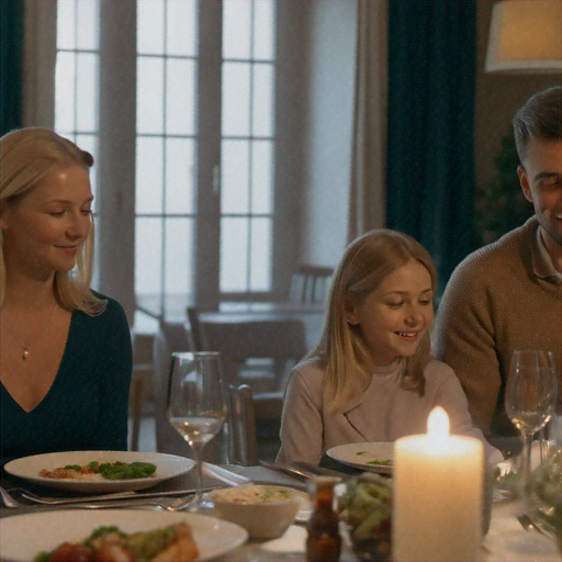 Warm Candlelight Illuminates a Family’s Intimate Gathering