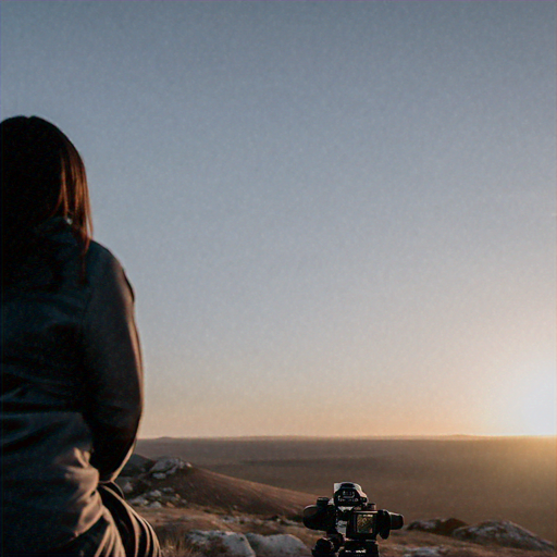 Silhouetted Against the Sunset, a Moment of Solitude