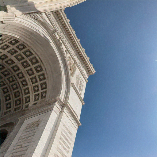 A Minimalist Masterpiece: A White Archway Against a Clear Blue Sky