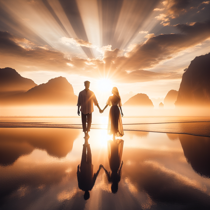 Golden Hour Romance on the Beach