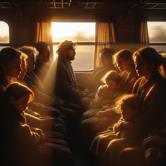 Golden Hour on the Rails: A Moment of Tranquility and Hope