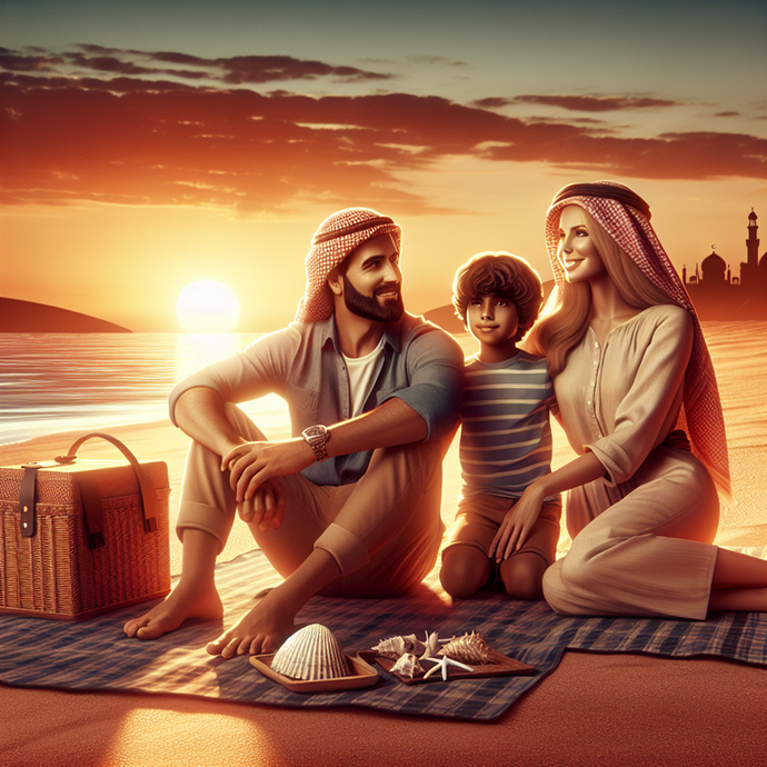 Sunset Serenity: A Family Picnic on the Beach