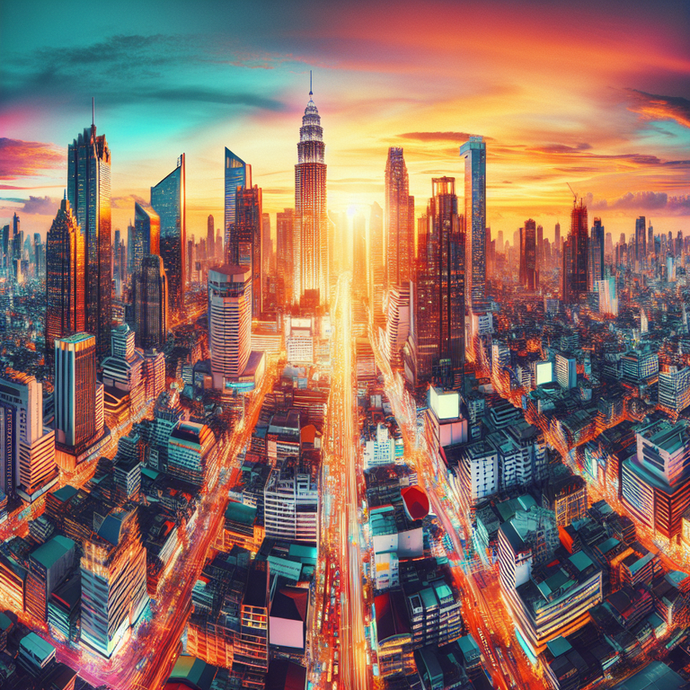 Cityscape Symphony: Where Sunset Meets Urban Energy