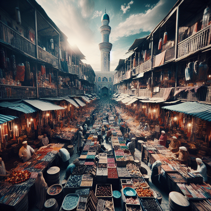 A Vibrant Tapestry of Life: A Middle Eastern Marketplace