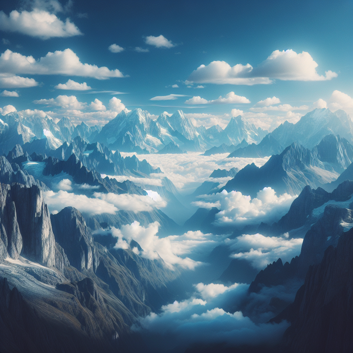 Majestic Mountain Panorama: A Symphony of Light and Shadow