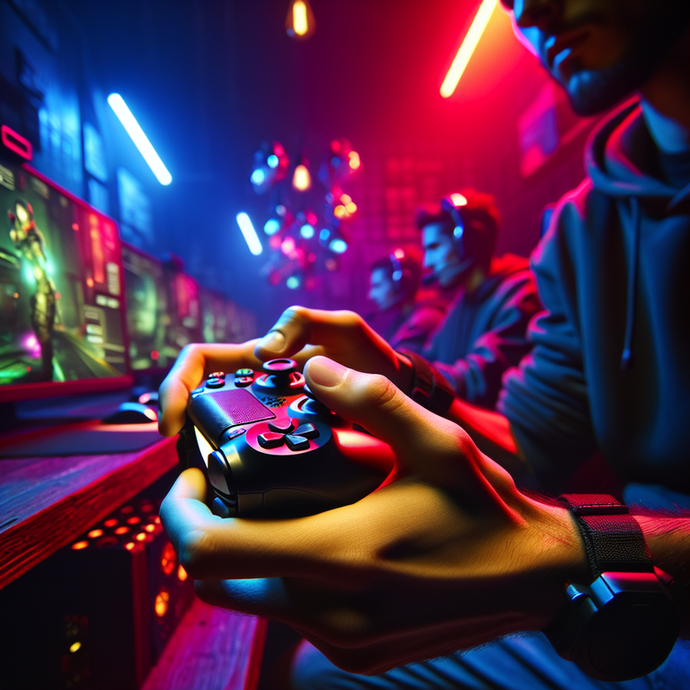 The Thrill of the Game: Immersed in Neon and Competition