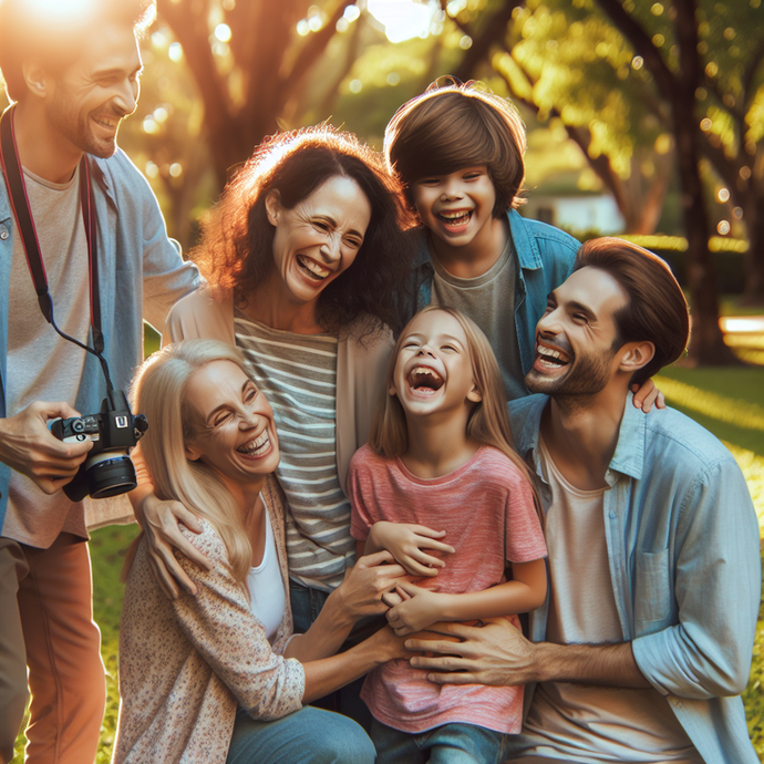 Capturing Joy: A Family’s Laughter in the Sunlight