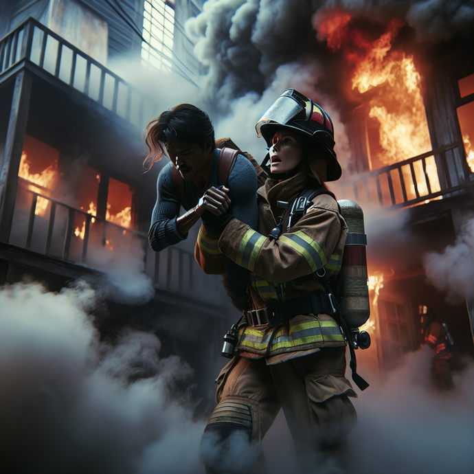 Heroic Rescue Amidst the Flames