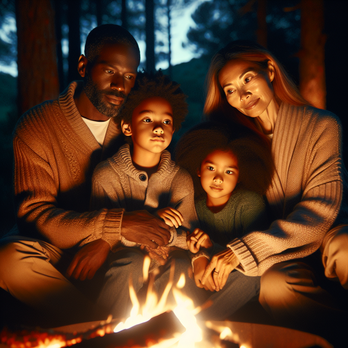 Firelight and Family: A Moment of Warmth and Connection