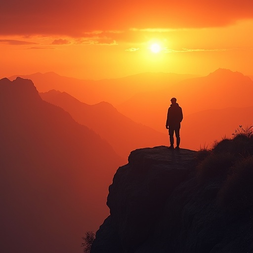 Silhouetted Against the Sunset: A Moment of Tranquility