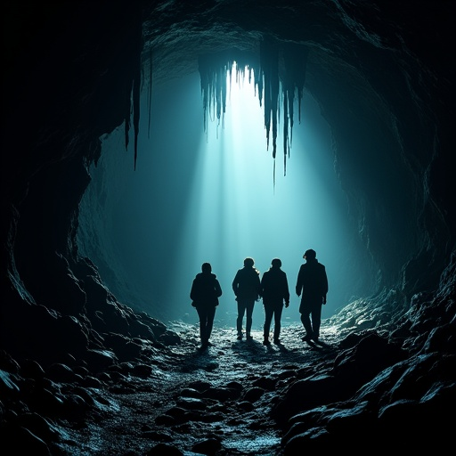 Silhouettes in the Shadow: A Dramatic Encounter in the Cave