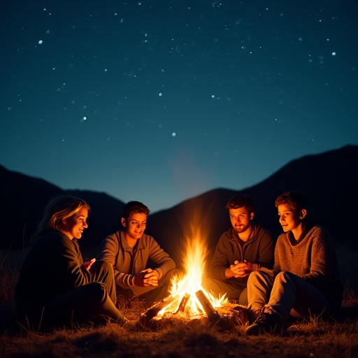 Campfire Nights: Cozy & Nostalgic Under the Stars