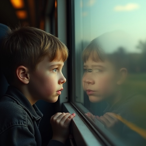 Lost in Thought: A Boy’s Reflection on a Train Journey