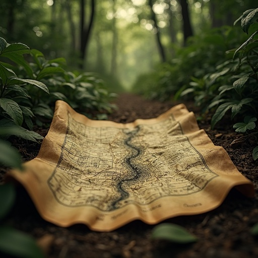 Lost in the Woods: A Weathered Map Beckons