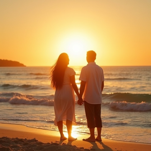 Silhouettes of Love at Sunset