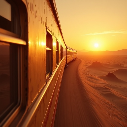 Golden Hour Journey Through the Desert