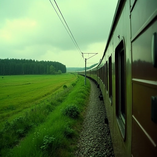 Tranquil Journey Through Verdant Fields