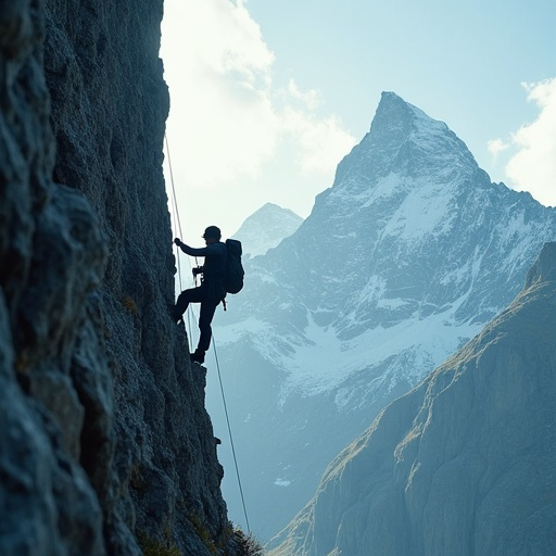 A Solitary Ascent: Finding Serenity Amidst Majestic Peaks