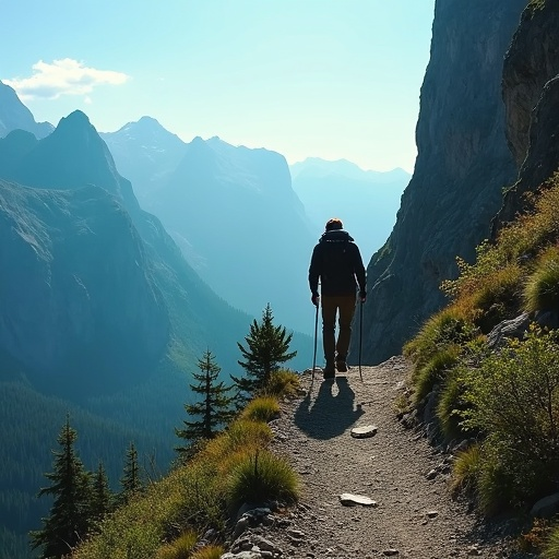 Tranquility Amidst the Peaks: A Hiker’s Journey