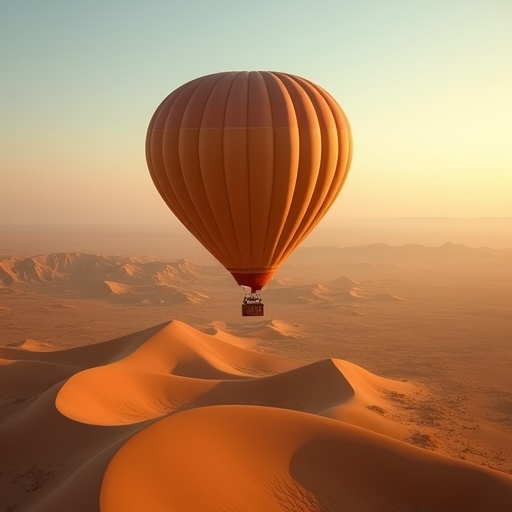 Soaring Above the Desert Sands: A Moment of Tranquility