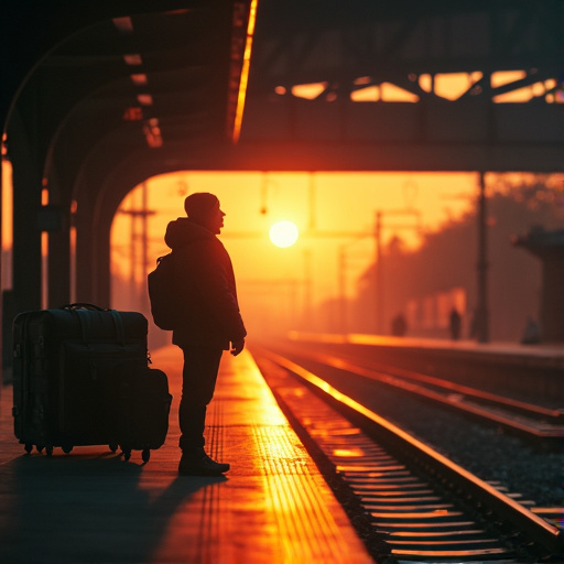 Silhouetted Against the Setting Sun: A Moment of Hope and Reflection