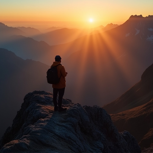 Silhouetted Against the Setting Sun: A Hiker’s Moment of Majesty