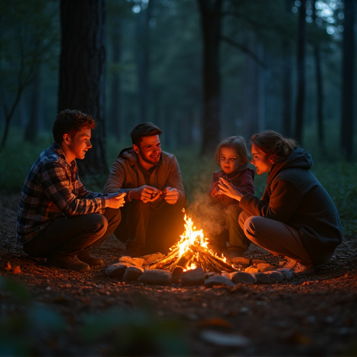 Campfire Glow: A Night of Warmth and Togetherness