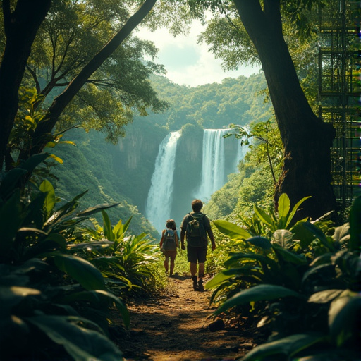 Tranquility Amidst the Waterfall