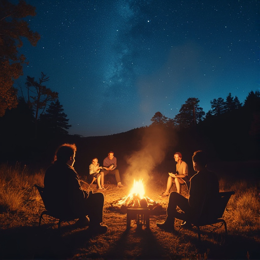 Campfire Tales Under a Starry Sky