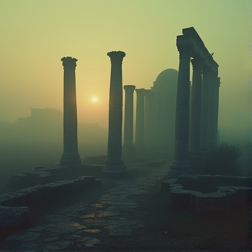 Ancient Ruins Beckon Through the Mist