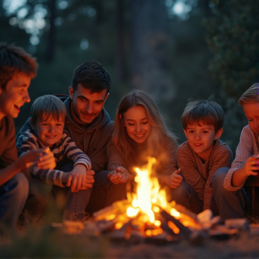 Campfire Friends: A Night of Laughter and Warmth