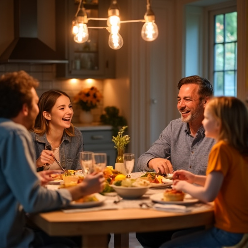 Family Dinner: A Moment of Warmth and Joy