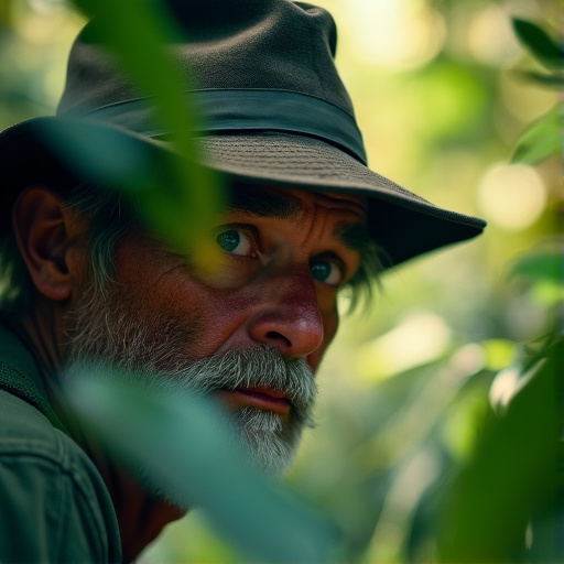 Hidden in the Shadows: A Man’s Pensive Gaze