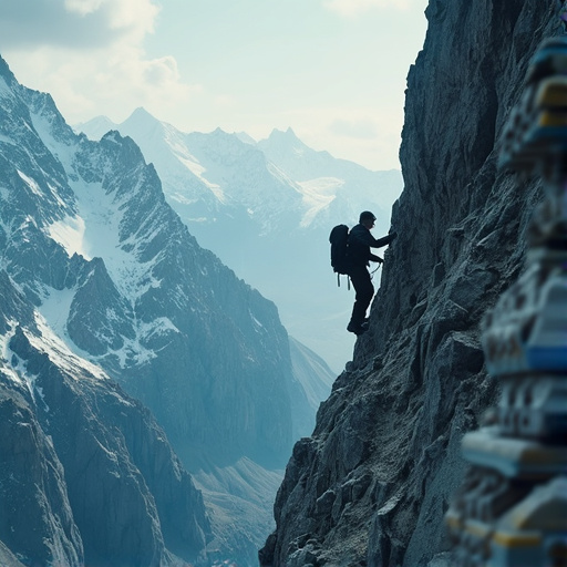 A Lone Climber Conquers the Mountain’s Majesty