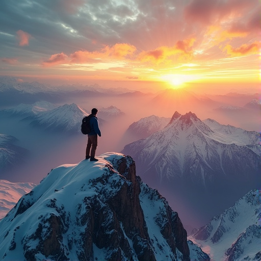 Silhouetted Against the Sunset: A Hiker’s Moment of Solitude