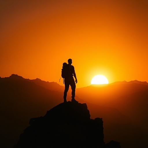 Silhouetted Against the Sunset: A Hiker’s Moment of Contemplation