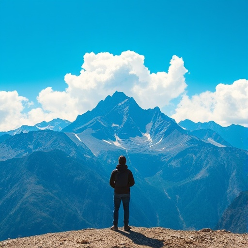 A Moment of Solitude Amidst Majestic Peaks