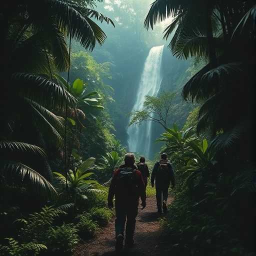 Lost in the Jungle’s Embrace: A Serene Hike Towards a Majestic Waterfall