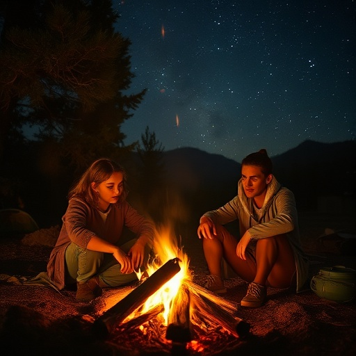 Campfire Night: Cozy and Contemplative Under a Starry Sky