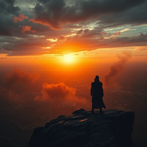 Silhouetted Against the Sunset: A Moment of Solitude