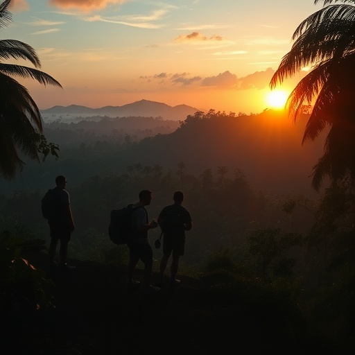 Silhouettes of Tranquility: Sunset Serenity in the Mountains