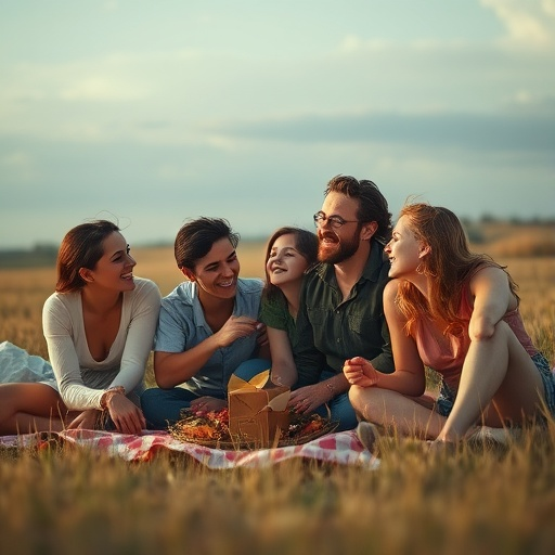 Golden Hour Picnic with Friends