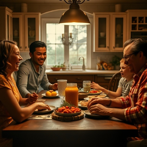 Family Togetherness: A Warm and Intimate Kitchen Scene