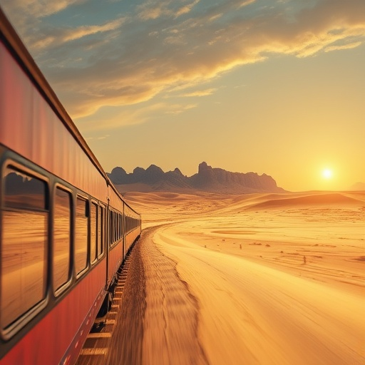 Sunset Ride Through the Desert