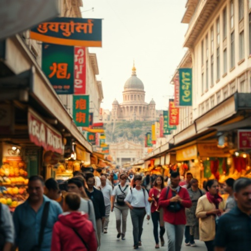 Parisian Market Bustle: A Moment Captured in Time