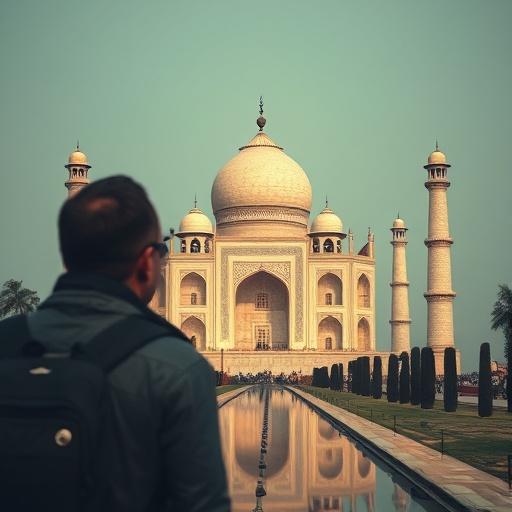 Tranquility Reflected: A Moment of Serenity at the Taj Mahal