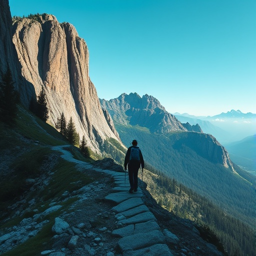 A Hiker’s Journey Through Majestic Mountains