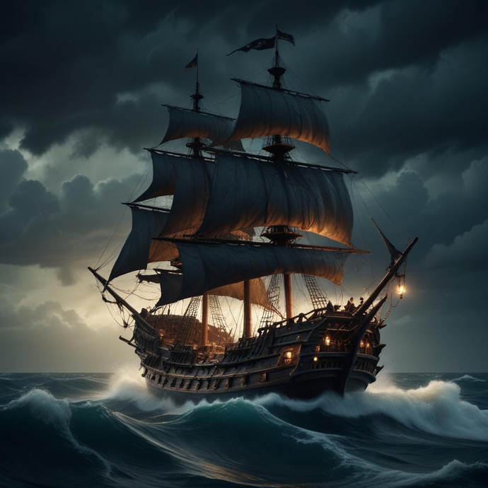 A Ship Battles the Storm